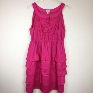 Madison | Pink Tiered Ruffle Dress | Sz 12